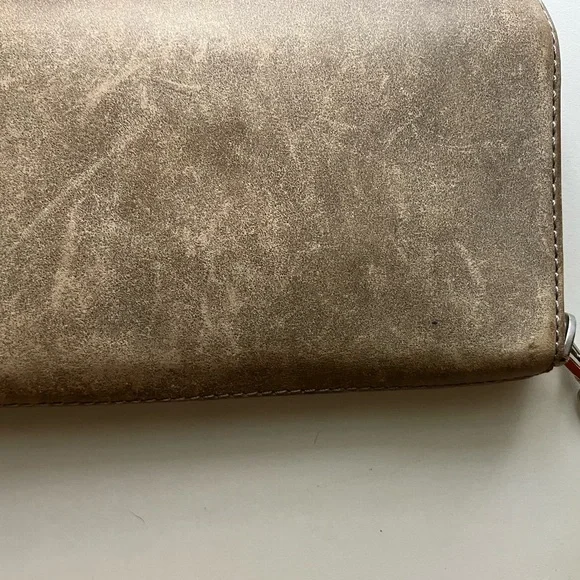 Hammitt Taupe Leather Wristlet with Silver Studs - Picture 3 of 4